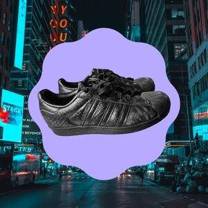 Black Adidas Snakeskin Sneakers